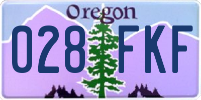 OR license plate 028FKF