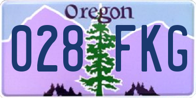 OR license plate 028FKG