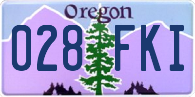 OR license plate 028FKI