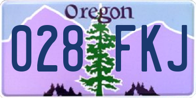 OR license plate 028FKJ
