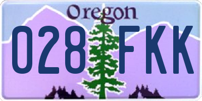 OR license plate 028FKK