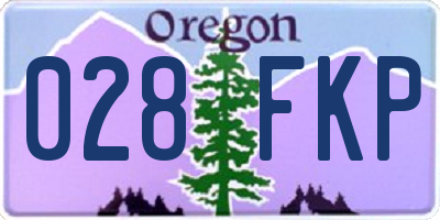 OR license plate 028FKP