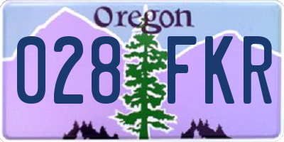 OR license plate 028FKR