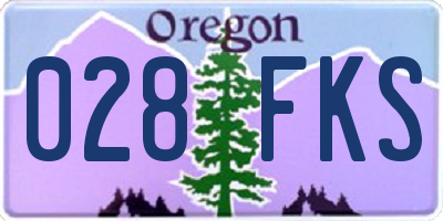 OR license plate 028FKS