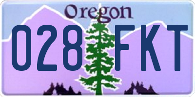 OR license plate 028FKT