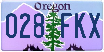 OR license plate 028FKX