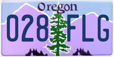 OR license plate 028FLG