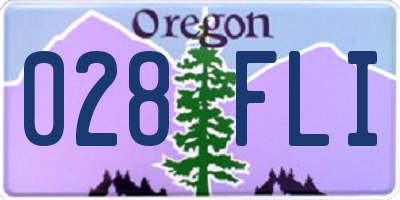 OR license plate 028FLI