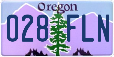 OR license plate 028FLN