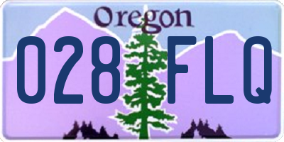 OR license plate 028FLQ