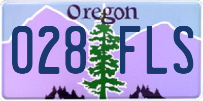 OR license plate 028FLS