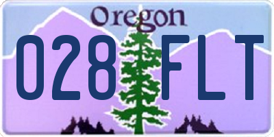 OR license plate 028FLT