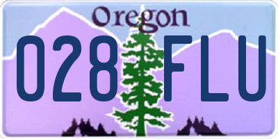 OR license plate 028FLU