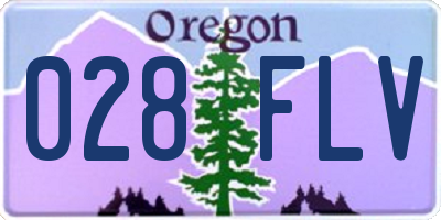 OR license plate 028FLV