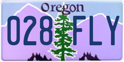 OR license plate 028FLY