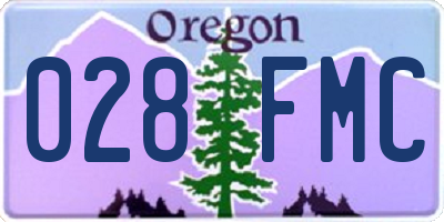 OR license plate 028FMC