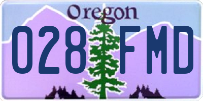 OR license plate 028FMD