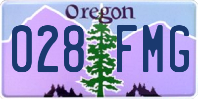 OR license plate 028FMG