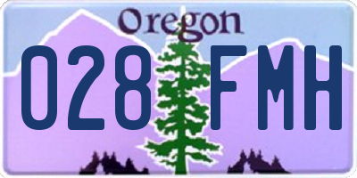 OR license plate 028FMH