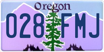OR license plate 028FMJ