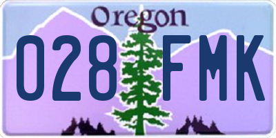 OR license plate 028FMK