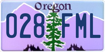 OR license plate 028FML