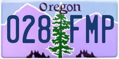 OR license plate 028FMP