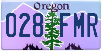 OR license plate 028FMR