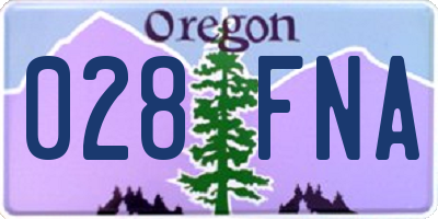 OR license plate 028FNA