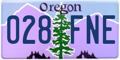 OR license plate 028FNE