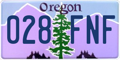 OR license plate 028FNF