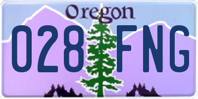 OR license plate 028FNG