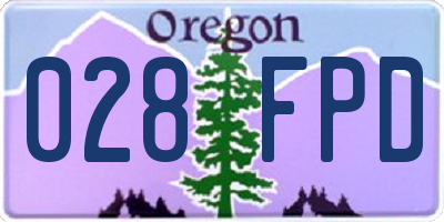 OR license plate 028FPD