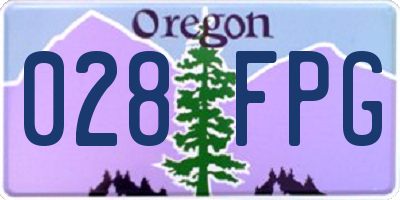 OR license plate 028FPG