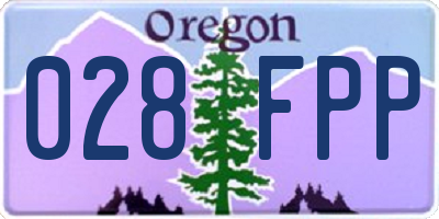 OR license plate 028FPP
