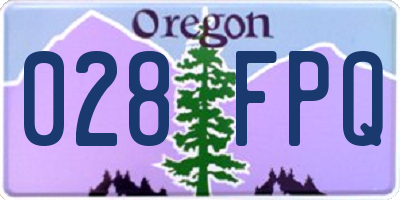 OR license plate 028FPQ