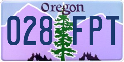 OR license plate 028FPT