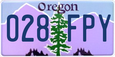 OR license plate 028FPY