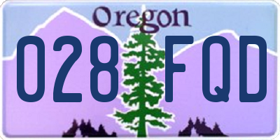 OR license plate 028FQD