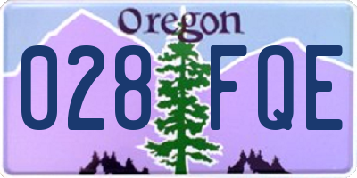 OR license plate 028FQE