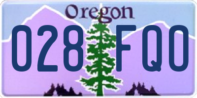 OR license plate 028FQO