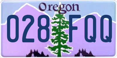 OR license plate 028FQQ