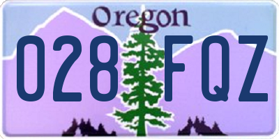 OR license plate 028FQZ
