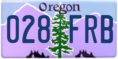 OR license plate 028FRB