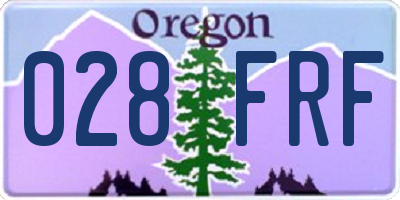 OR license plate 028FRF