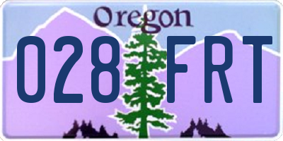 OR license plate 028FRT