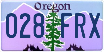 OR license plate 028FRX