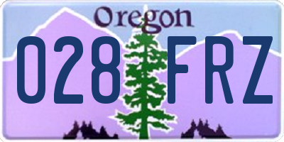 OR license plate 028FRZ