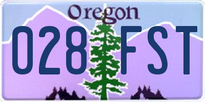 OR license plate 028FST