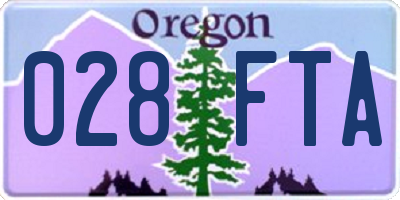 OR license plate 028FTA